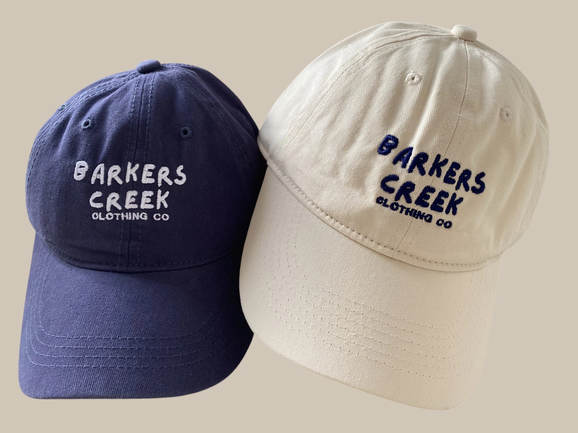 Beige with navy kids size cap🧢